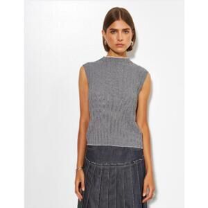 NEW LINE reagan sweater tank in salt pepper